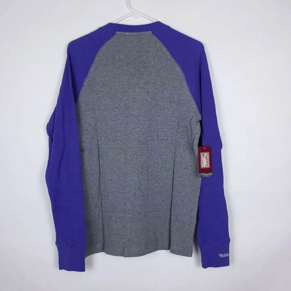 Milwaukee Bucks Mitchell & Ness NBA Small Longsleeve Shirt Gray‎ Purple NWT